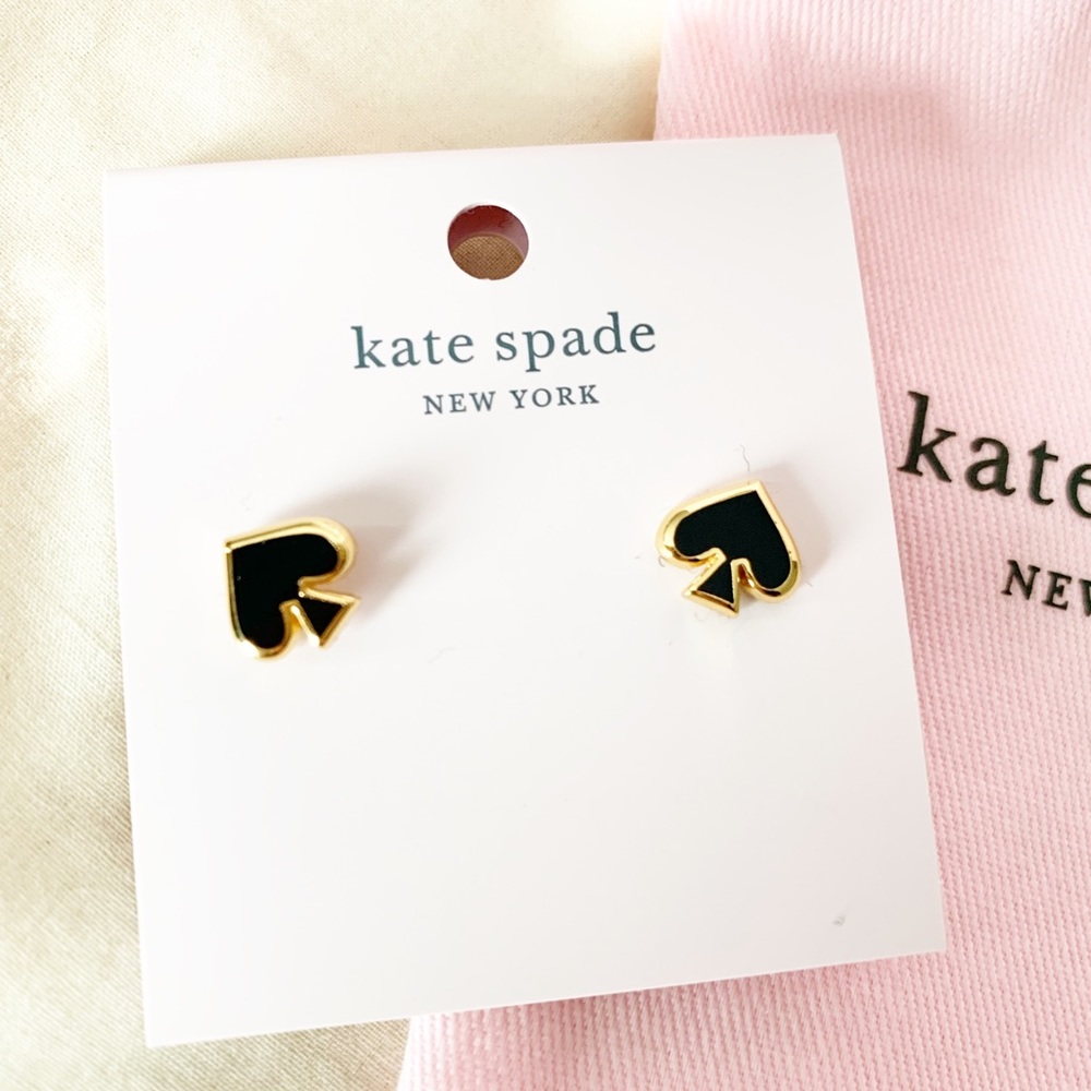 Kate Spade Earrings (Black Stud)